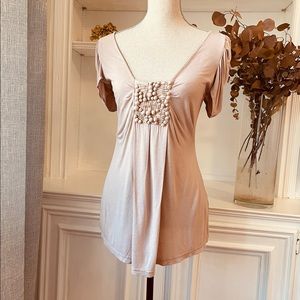 Baraschi Mauve Pink Knit Top size XS